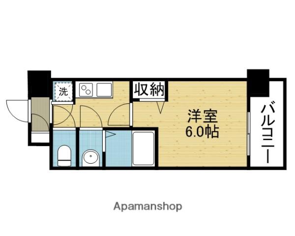 レジュールアッシュOSAKA新深江(1K/6階)の間取り写真