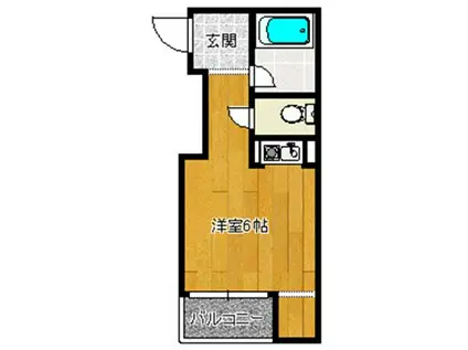 COCO HOUSE桐(ワンルーム/1階)の間取り写真