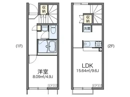 レオネクストほしやII(1LDK/1階)の間取り写真