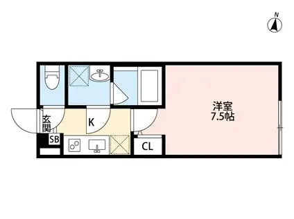 VITA大成(1K/3階)の間取り写真