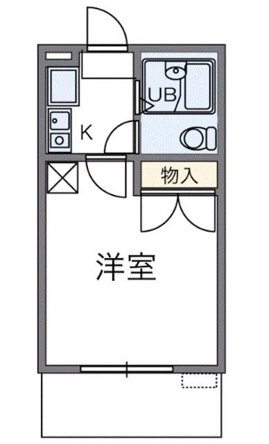 レオパレス源(1K/3階)の間取り写真