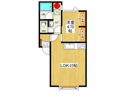 ミントハウス栄(1LDK/2階)の間取り写真