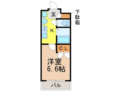 パルティール御器所(1K/9階)の間取り写真