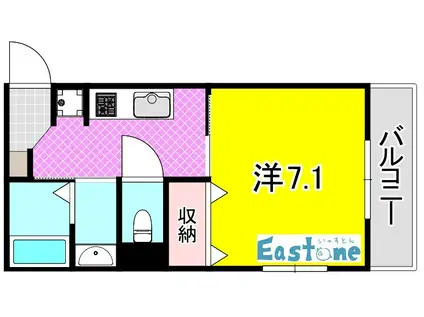 ムーラン・ルージュ(1K/2階)の間取り写真