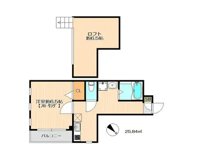 レガリータ天神Ⅲ(1K/3階)の間取り写真