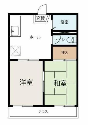 クラシコT(2DK/2階)の間取り写真