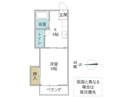 PANDA(1K/2階)の間取り写真