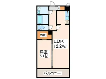ARC-EN-CIEL 武蔵塚(1LDK/6階)の間取り写真