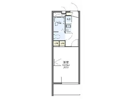 レオパレスバロン(1K/1階)の間取り写真