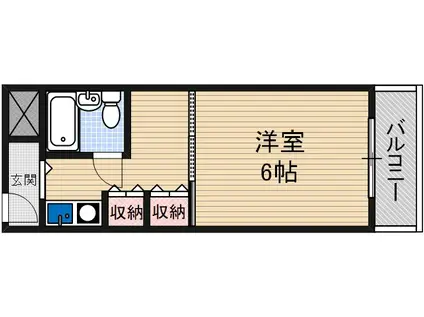 レナジア南摂津(1K/7階)の間取り写真