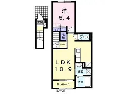セブンヒルズガーデン寿 A(1LDK/2階)の間取り写真