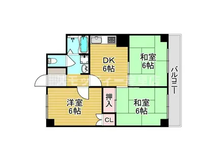 エムテック北島(3DK/3階)の間取り写真