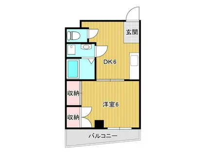 EIGHT BUILDING I(1DK/3階)の間取り写真