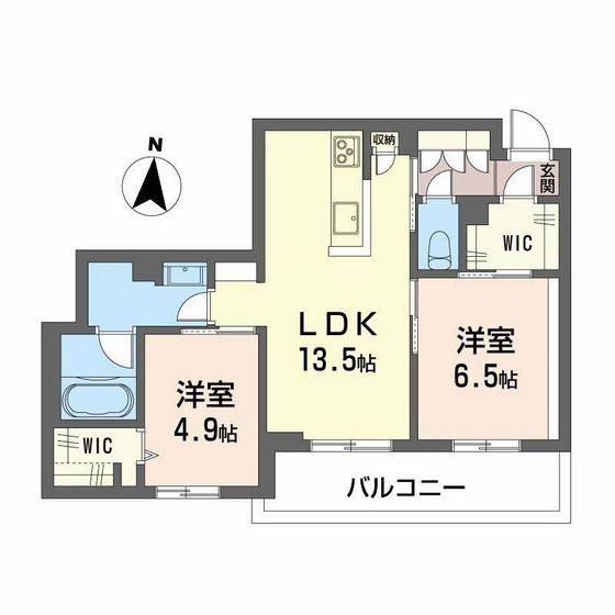 レーベンエイトII(2LDK/3階)の間取り写真