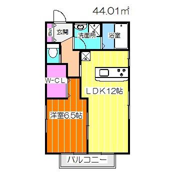 さくらコーポ百舌鳥(1LDK/1階)の間取り写真