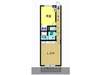 メゾン・エース(1LDK/2階)の間取り写真