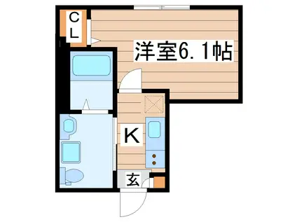 ATRESTE・ながまち(1K/1階)の間取り写真