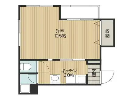 木村ビル(1K/3階)の間取り写真