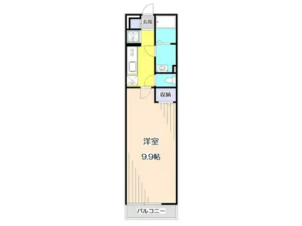 リブリ所沢旭町(1K/1階)の間取り写真