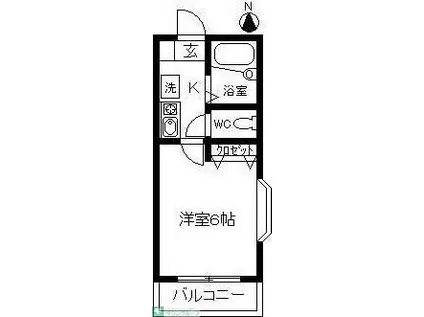 ジョイフルオークラ38(1K/1階)の間取り写真