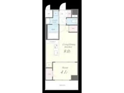 ヴァロアール博多(1LDK/2階)の間取り写真