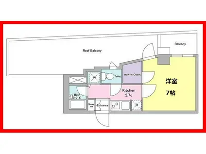 コンフォリア文京白山(1K/5階)の間取り写真