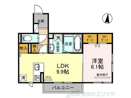 ノルテ・デル・カスティーリョ(1LDK/3階)の間取り写真