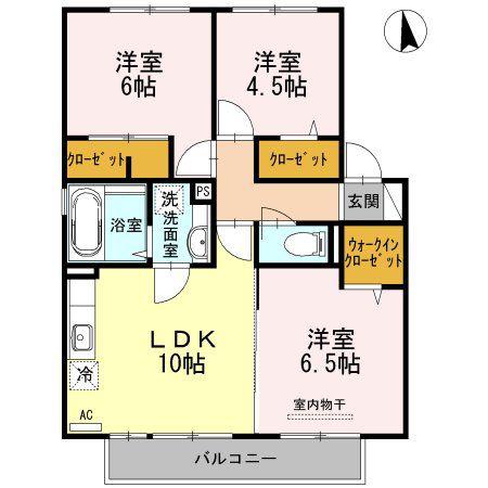 トロワーズ湘南II(3LDK/2階)の間取り写真