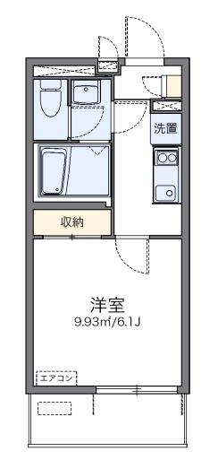 NISHIGAIIII(1K/1階)の間取り写真