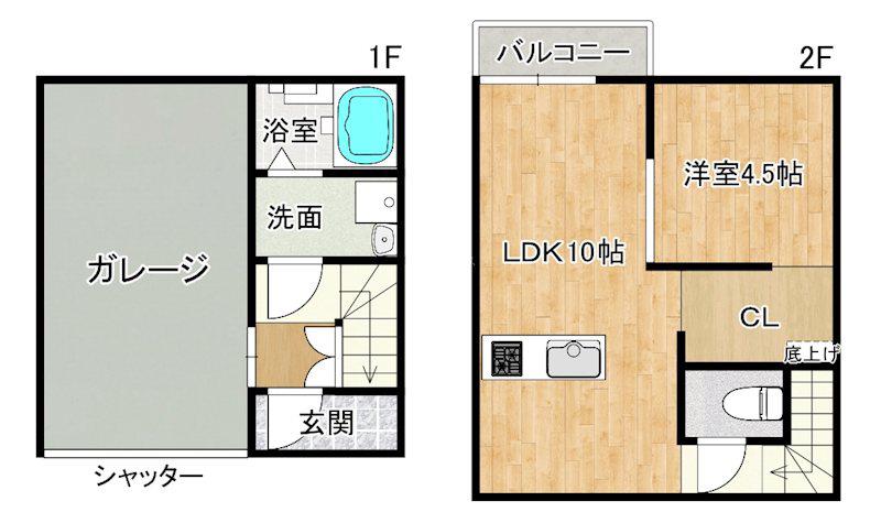 AJITO(1LDK/1階)の間取り写真