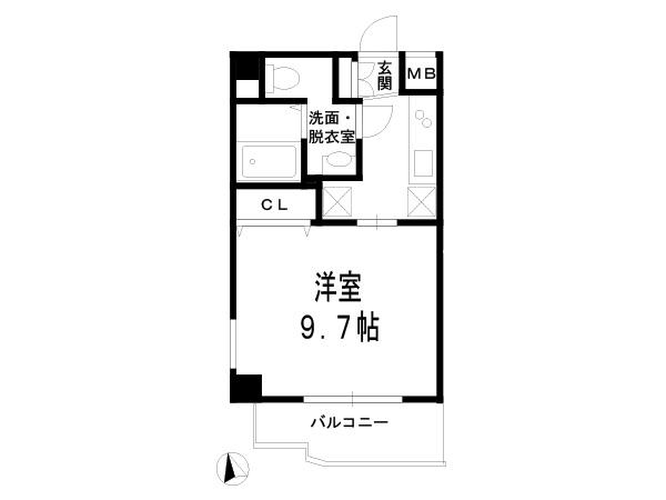 COURT DI COUYA(1K/2階)の間取り写真