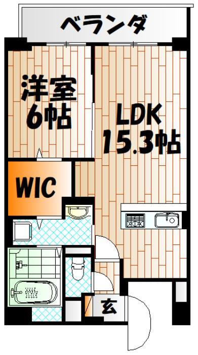 ミースカセッタ小倉(1LDK/10階)の間取り写真