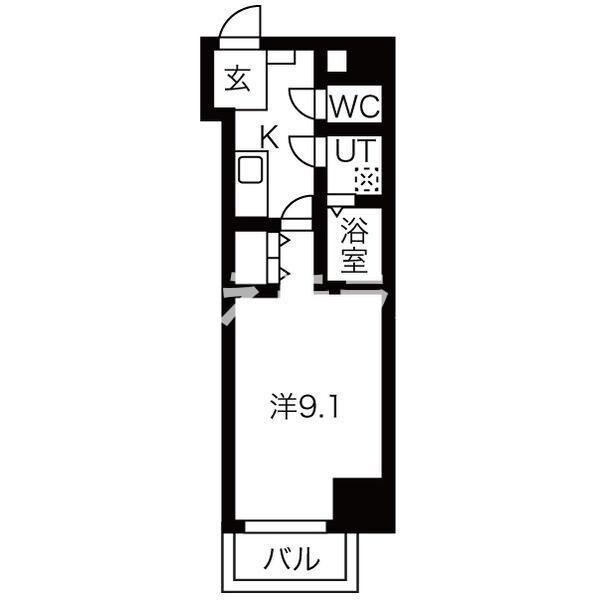 EXCEL神戸URBAN HILLS(1K/5階)の間取り写真