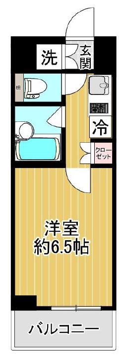 ルーブル桜台(1K/5階)の間取り写真