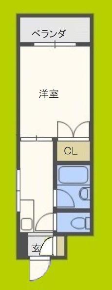 東洋プラザ泉尾(1K/7階)の間取り写真