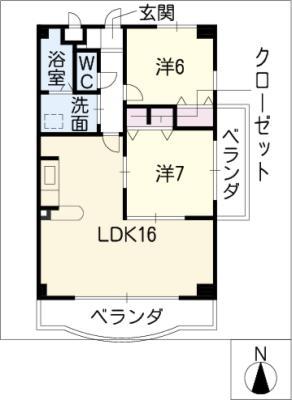 GRACE AQTREE975(2LDK/4階)の間取り写真