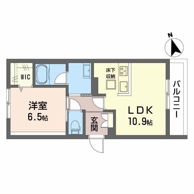 シャーメゾン ル・シルク(1LDK/1階)の間取り写真