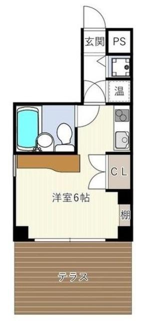 INOVE朝霞青葉台(1K/3階)の間取り写真