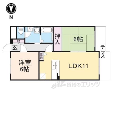 メゾン白光ヶ丘(2LDK/2階)の間取り写真