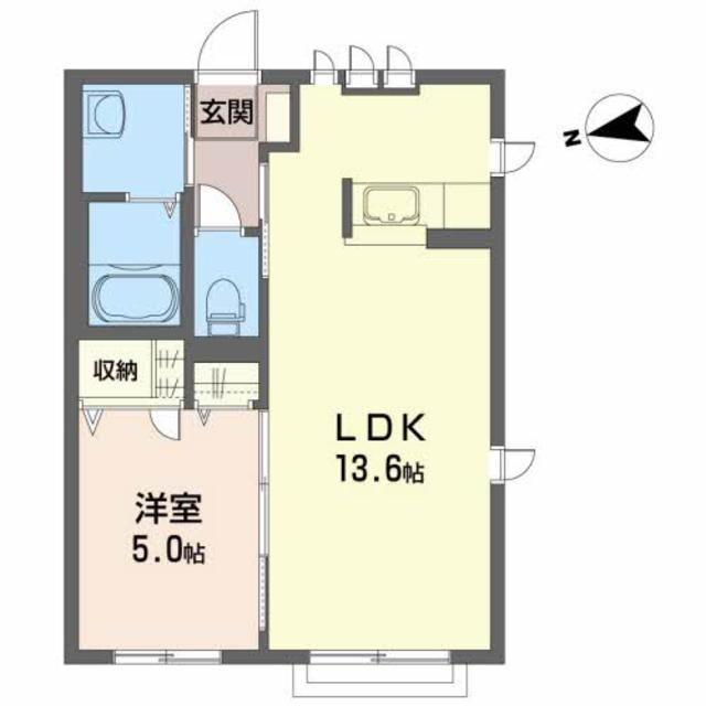 シャーメゾングレース(1LDK/1階)の間取り写真