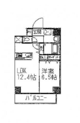 アルブル代々木八幡(1LDK/2階)の間取り写真
