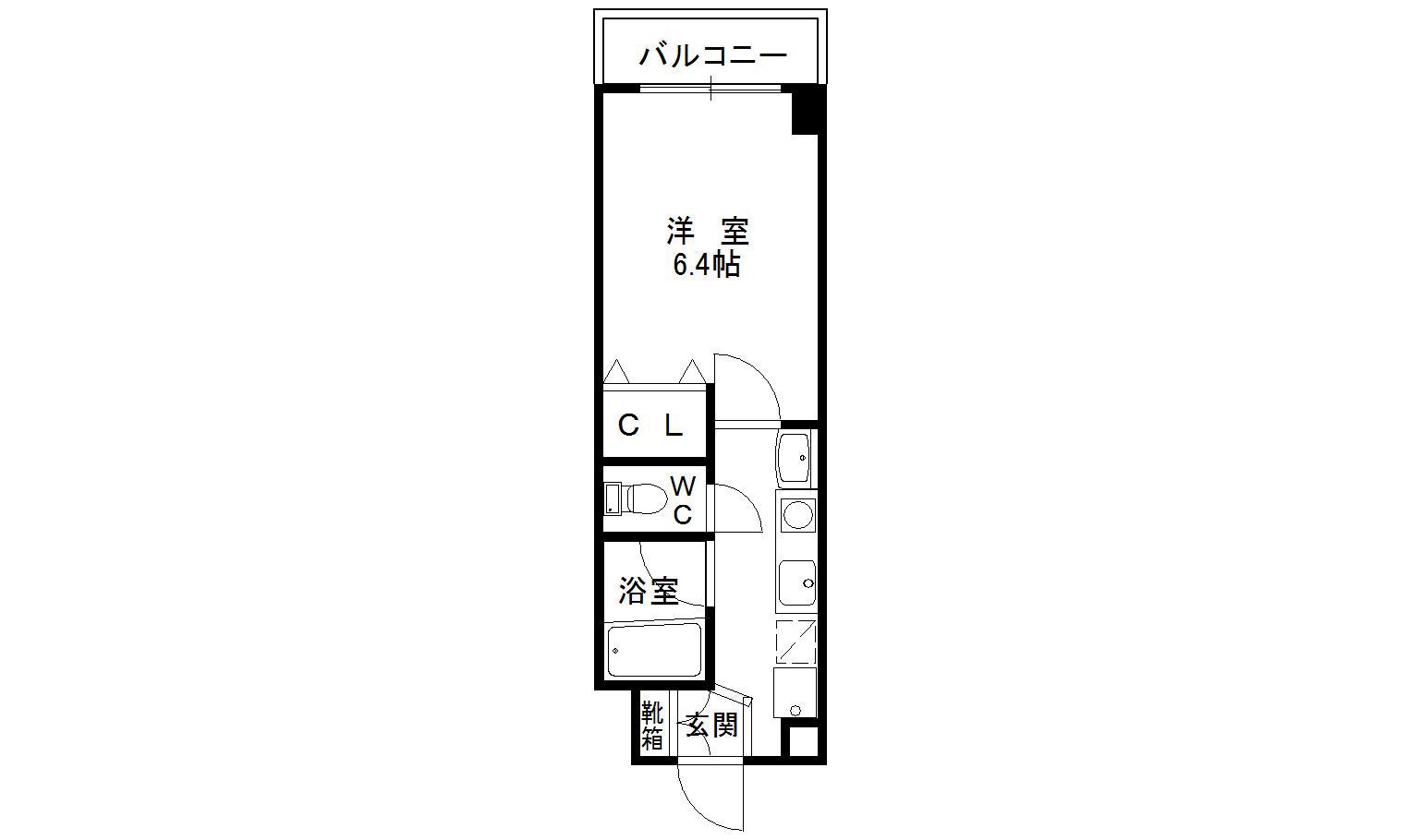 PEPEK ペンペック(1K/5階)の間取り写真