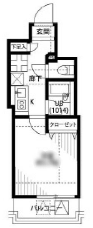 プレール・ドゥーク蒲田II(1K/8階)の間取り写真