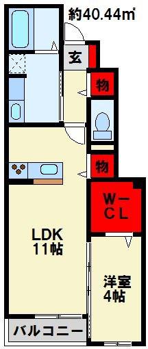 G-STYLE(1LDK/1階)の間取り写真