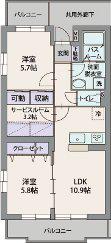パストラル(2SLDK/2階)の間取り写真