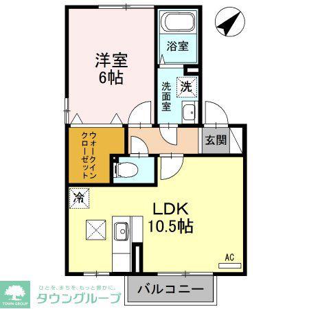 セジュール宮前 壱番館/弐番館(1LDK/1階)の間取り写真