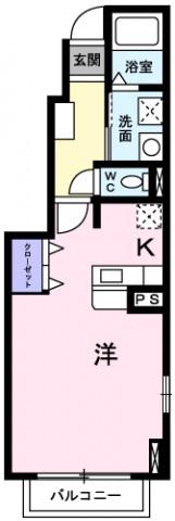 ベルフィオーレIII(ワンルーム/1階)の間取り写真