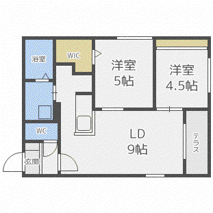 E-HORIZON北円山(2LDK/2階)の間取り写真