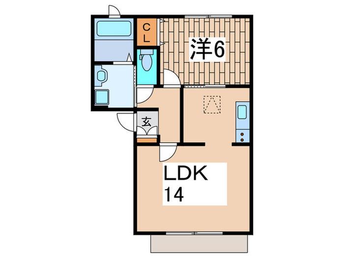 LIEBEN TOHMA(1LDK/1階)の間取り写真