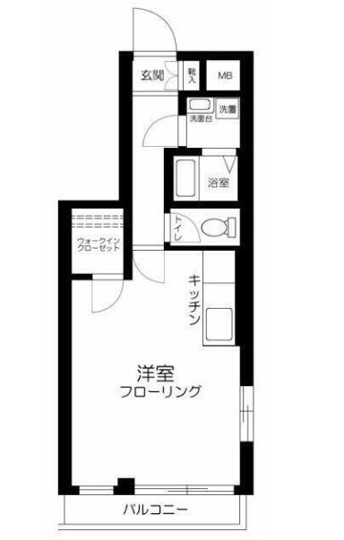 指扇駅前プラザ(1K/4階)の間取り写真